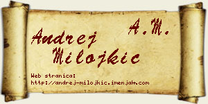 Andrej Milojkić vizit kartica